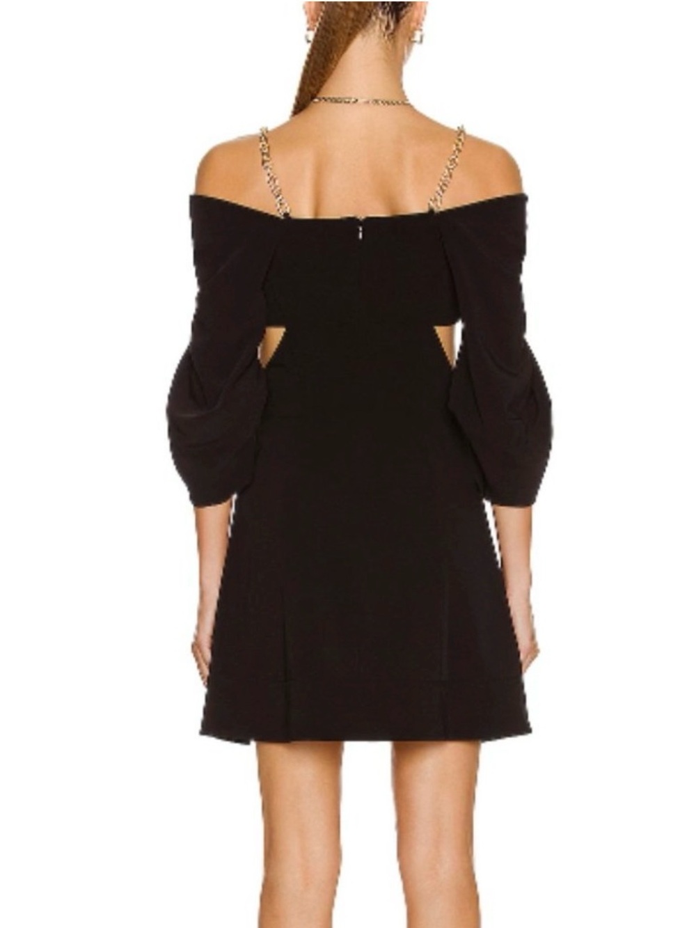 Jonathan Simkhai Lyla Black Chain Strap Cutout Dress NWT 6 - Picture 2 of 15